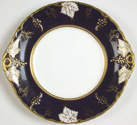 Vine Cobalt Blue Handled Cake/Pastry Plate