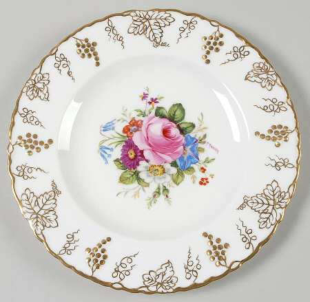 Vine Garnett Center Salad Plate