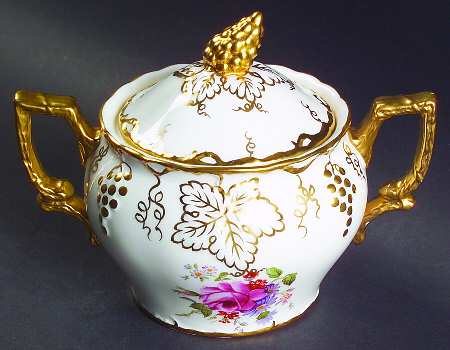 Vine (Posie Center) Sugar Bowl & Lid