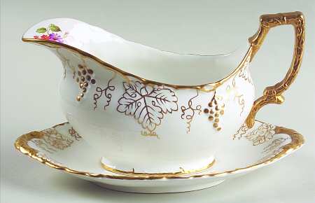 Vine (Posie Center) Gravy Boat & Underplate