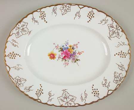 Vine (Posie Center) 15" Oval Serving Platter
