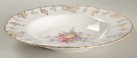 Vine (Posie Center) Rim Soup Bowl