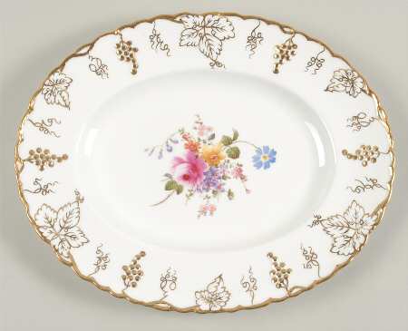 Vine (Posie Center) 11" Oval Serving Platter