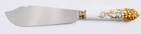 Vine Gold Fish Serving Knife with Stainless Blade
