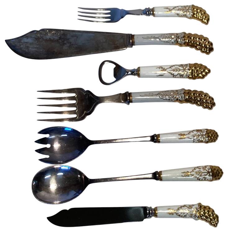 Vine Gold Cold Meat Fork