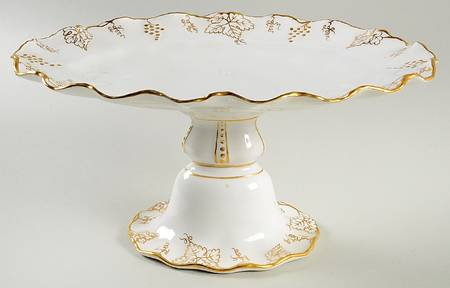 Vine Gold Oval Compote (Height X Length)