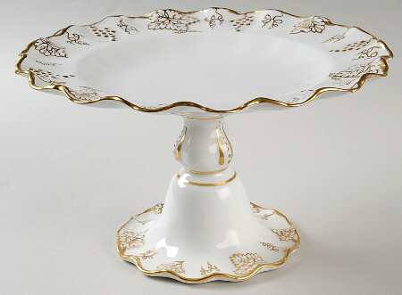 Vine Gold Round Compote (Height X Width)