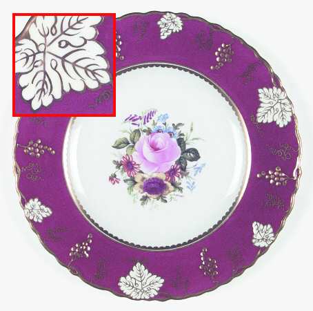 Vine Maroon (Posie Center) by Royal Crown Derby