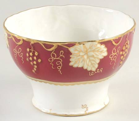 Vine Maroon (No Posie Center) Open Sugar Bowl