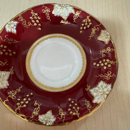 Vine Maroon (No Posie Center) Saucer