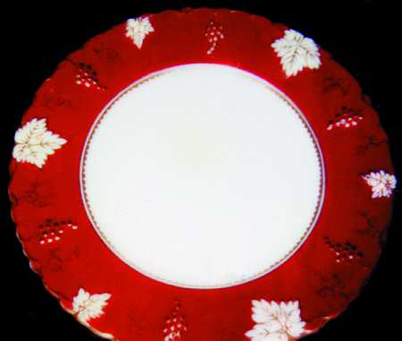 Vine Maroon (No Posie Center) Dinner Plate