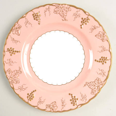 Vine Pink (Salmon, No Floral Center) Salad Plate