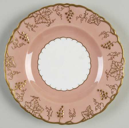 Vine Pink (Salmon, No Floral Center) Bread & Butter Plate