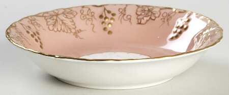 Vine Pink (Salmon, No Floral Center) Fruit/Dessert (Sauce) Bowl