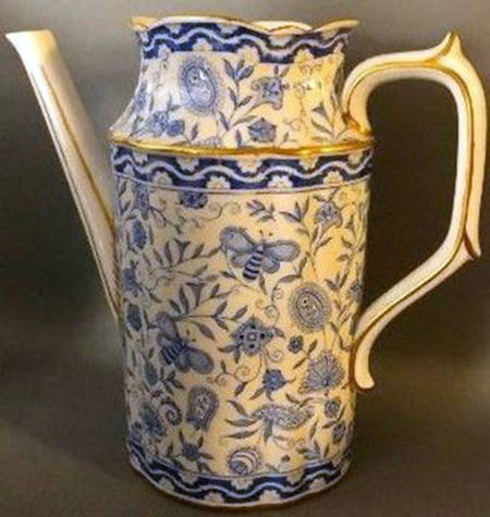 Wilmot Blue (Gold Trim) Coffee Pot No Lid