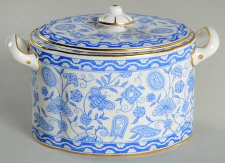 Wilmot Blue (Gold Trim) Sugar Bowl & Lid