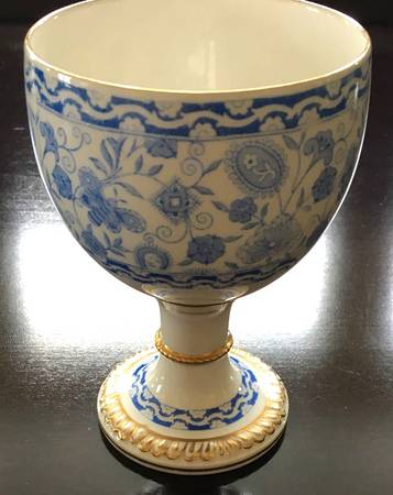 Wilmot Blue (Gold Trim) China Goblet