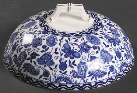 Wilmot Blue (Gold Trim) Lid for Muffin Dish