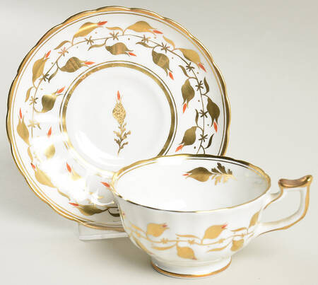 3483A-R Footed Cup & Saucer Set