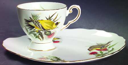 Audubon Birds Snack Plate & Cup Set