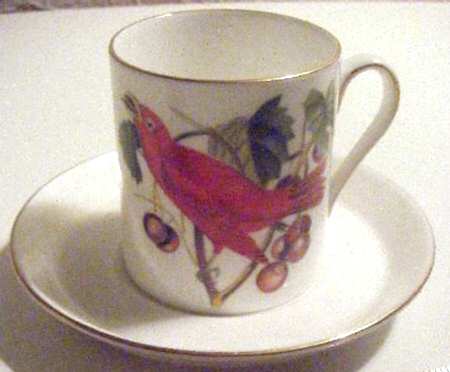 Audubon Birds Flat Demitasse Cup & Saucer Set