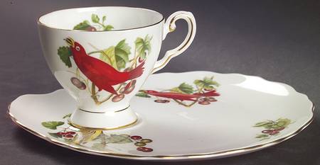 Audubon Birds Snack Plate & Cup Set