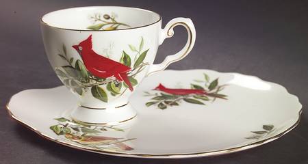 Audubon Birds Snack Plate & Cup Set