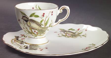 Audubon Birds Snack Plate & Cup Set