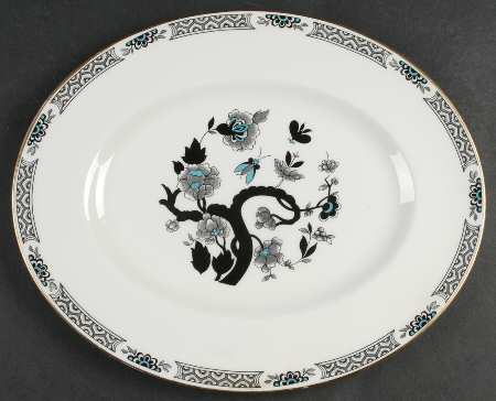 Black Mandarin 13" Oval Serving Platter