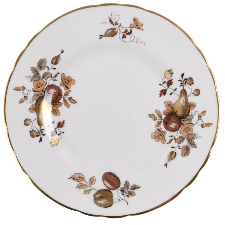 Golden Fruit Bread & Butter Plate