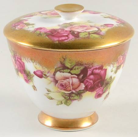 Golden Rose (Brushed Gold) Sugar Bowl & Lid