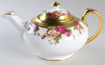 Golden Rose (Brushed Gold) Teapot & Lid