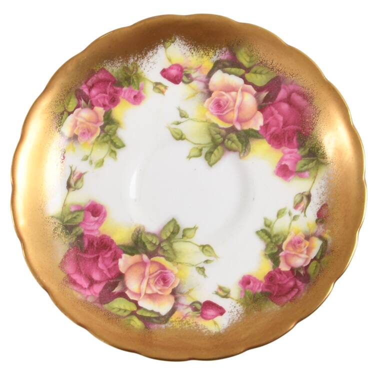 Golden Rose (Brushed Gold) Saucer for Footed Demitasse Cup
