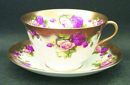Golden Rose (Brushed Gold) Jumbo Cup & Saucer Set