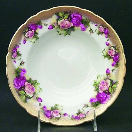 Golden Rose (Brushed Gold) Rim Soup Bowl