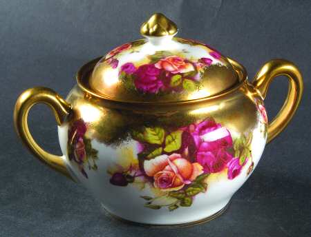Golden Rose (Brushed Gold) Sugar Bowl & Lid
