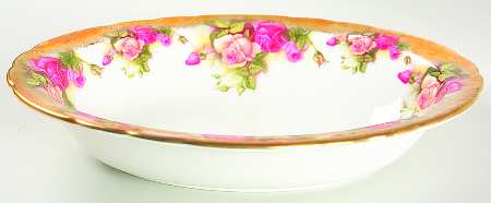 Golden Rose (Brushed Gold) 9" Oval Vegetable Bowl