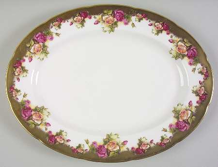 Golden Rose (Brushed Gold) 15" Oval Serving Platter