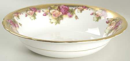 Golden Rose (Brushed Gold) 9" Round Vegetable Bowl