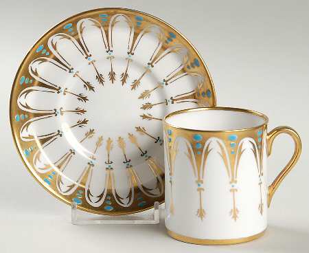 Gothic Flat Demitasse Cup & Saucer Set