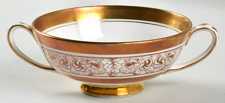 Midas Footed Cream Soup Bowl