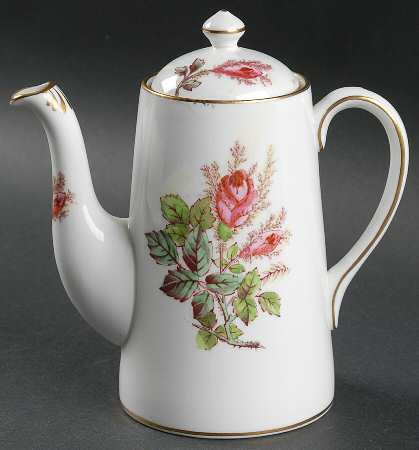 Moss Rose Individual Coffee Pot & Lid