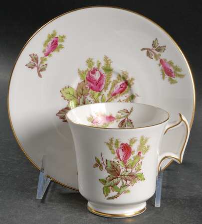 Moss Rose Footed Cup & Saucer Set