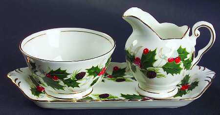 Noel Mini Creamer & Open Sugar with Tray