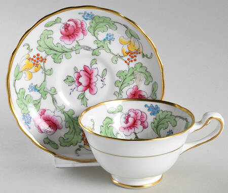 Persian Rose Footed Cup & Saucer Set