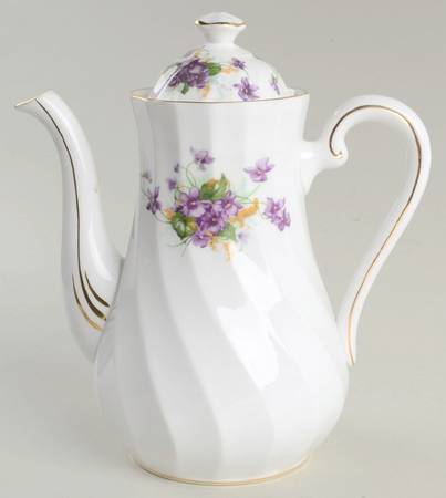 Spring Violets Coffee Pot & Lid