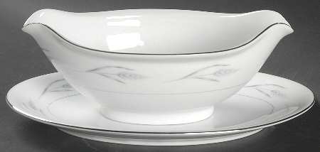 Silver Wheat Gravy Boat & Underplate/Relish