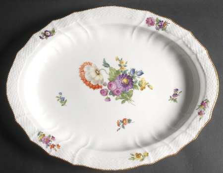 Saxon Flower (4) 16" Oval Serving Platter