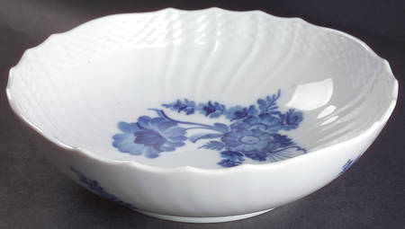 Blue Flowers Curved) 8" Salad Serving Bowl