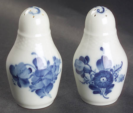 Blue Flowers Curved) Salt & Pepper Set